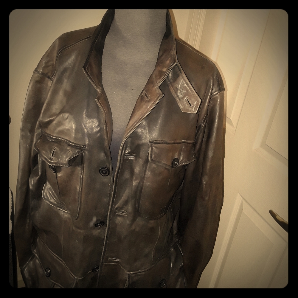 Mens lambskin leather jacket